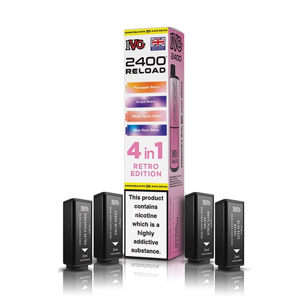 IVG 2400 Reload PODS | £5.50 - Avalanche Vapes Retro EditionPODS