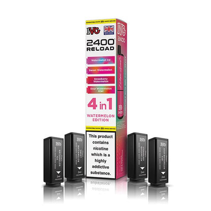IVG 2400 Reload PODS | £5.50 - Avalanche Vapes Watermelon EditionPODS