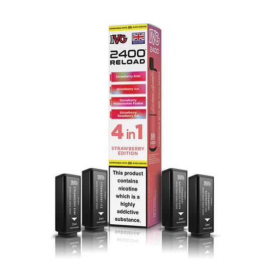 IVG 2400 Reload PODS | £5.50 - Avalanche Vapes Strawberry EditionPODS