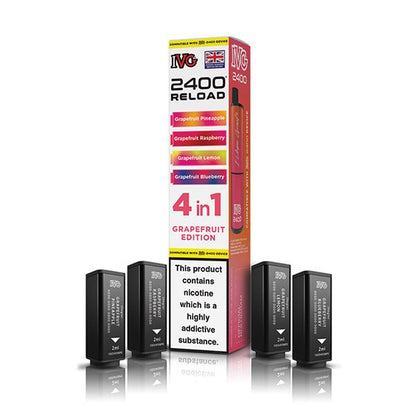 IVG 2400 Reload PODS | £5.50 - Avalanche Vapes Grapefruit EditionPODS