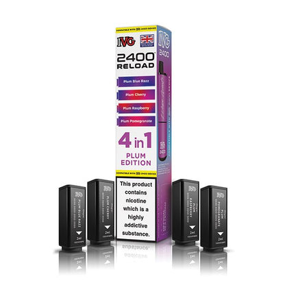 IVG 2400 Reload PODS | £5.50 - Avalanche Vapes Plum EditionPODS