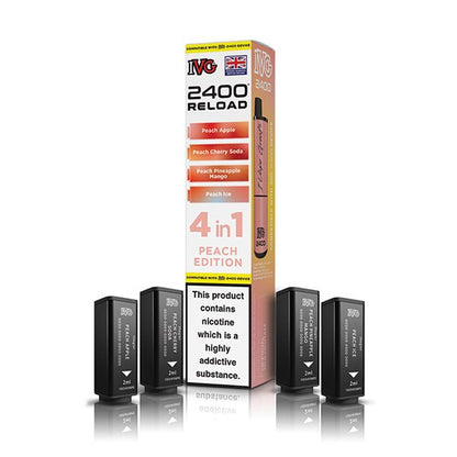 IVG 2400 Reload PODS | £5.50 - Avalanche Vapes Peach EditionPODS