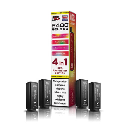 IVG 2400 Reload PODS | £5.50 - Avalanche Vapes Red Raspberry EditionPODS