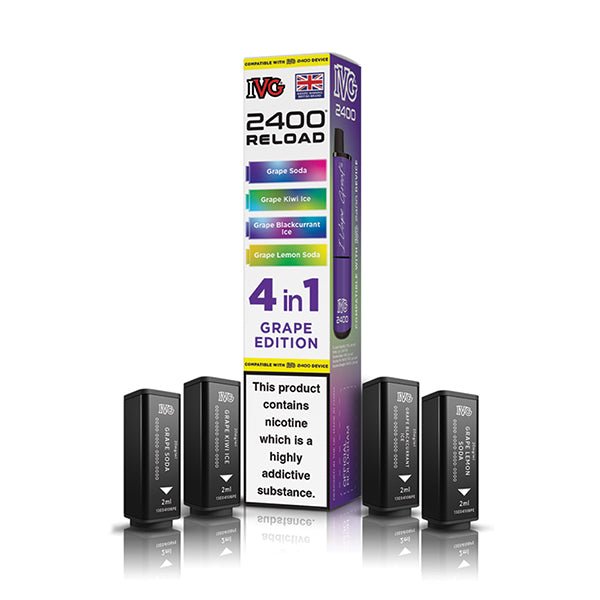IVG 2400 Reload PODS | £5.50 - Avalanche Vapes Grape EditionPODS
