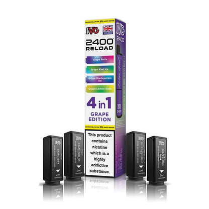 IVG 2400 Reload PODS | £5.50 - Avalanche Vapes Grape EditionPODS