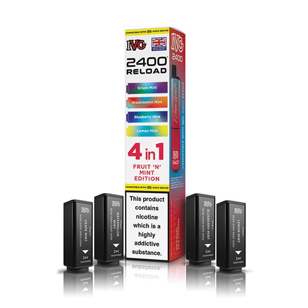 IVG 2400 Reload PODS | £5.50 - Avalanche Vapes Fruit N mint EditionPODS