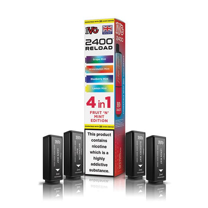 IVG 2400 Reload PODS | £5.50 - Avalanche Vapes Fruit N mint EditionPODS