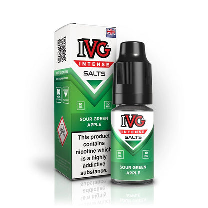 IVG Intense Nic Salt | £1.70 - Avalanche Vapes Sour Green Apple10mg