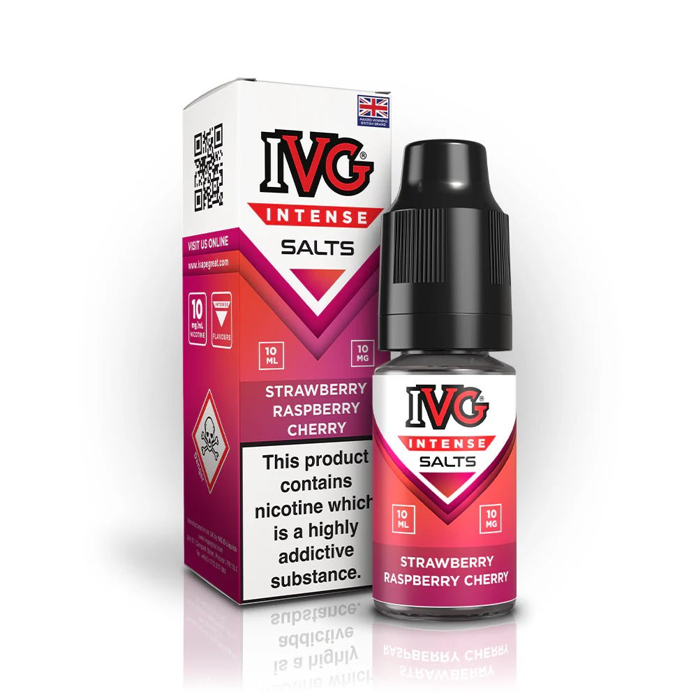 IVG Intense Nic Salt | £1.70 - Avalanche Vapes Strawberry Raspberry Cherry10mg