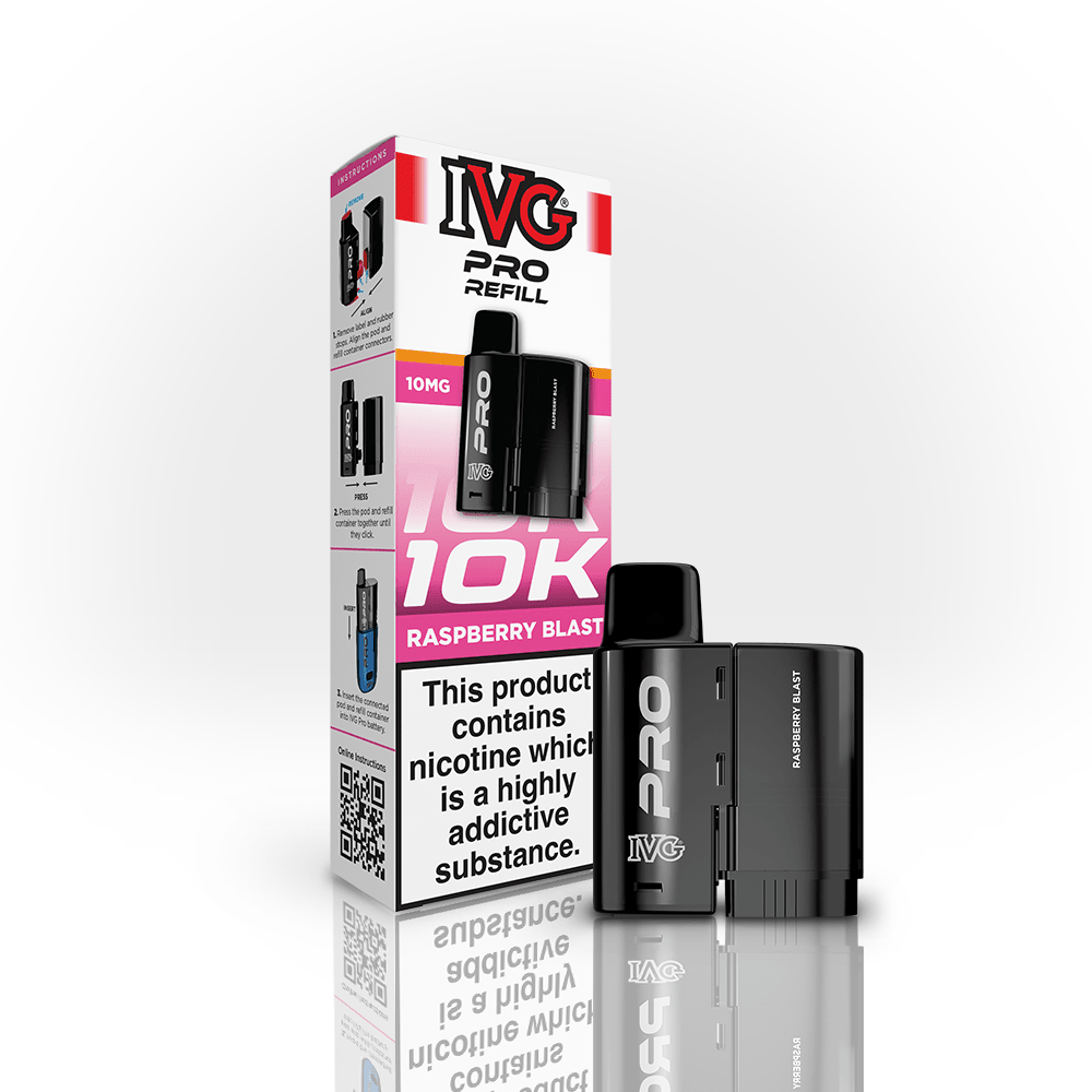IVG Pro Prefilled Pods 10mg | £5 - Avalanche VapesRaspberry BlastPODS