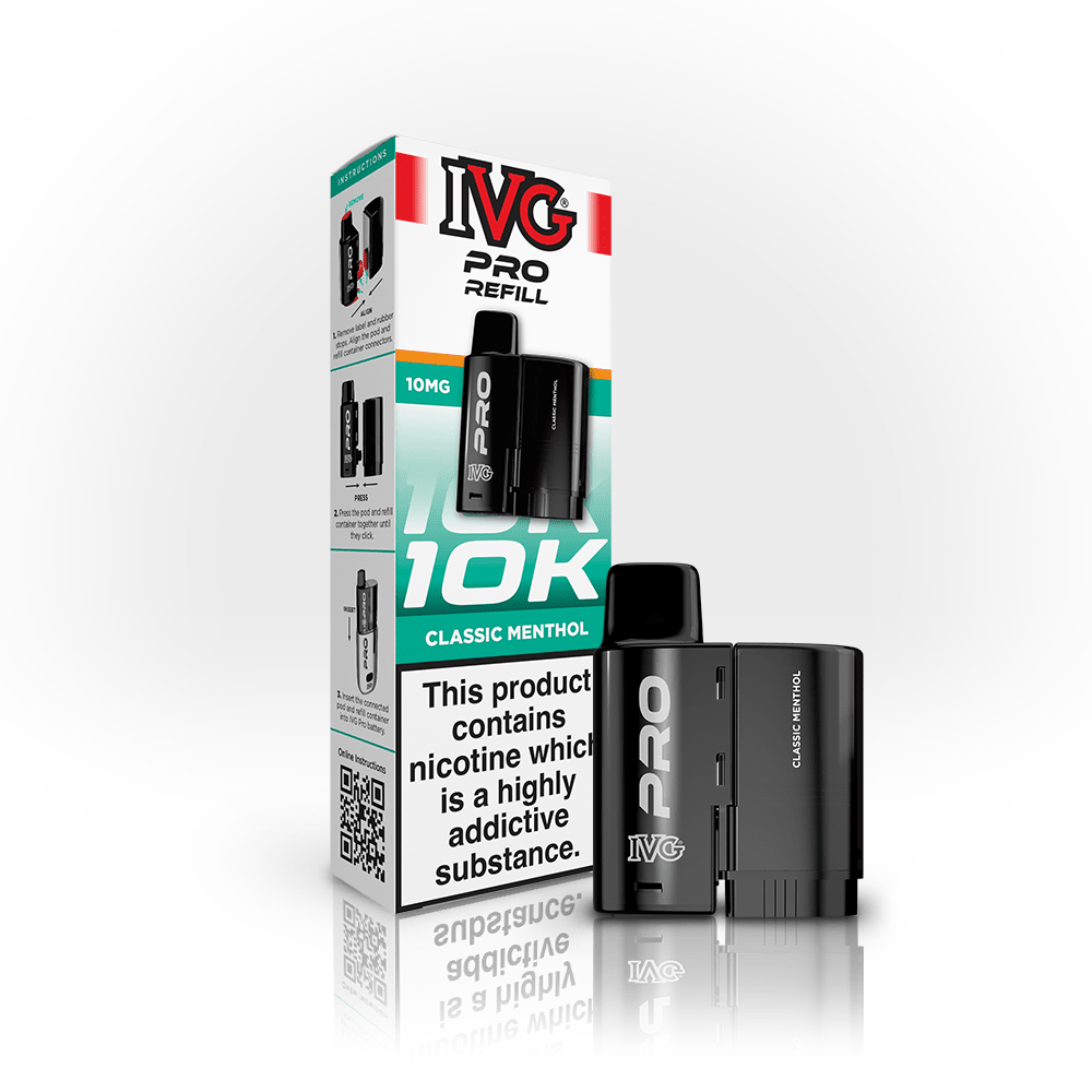 IVG Pro Prefilled Pods 10mg | £5 - Avalanche Vapes Classic Menthol (10mg)PODS