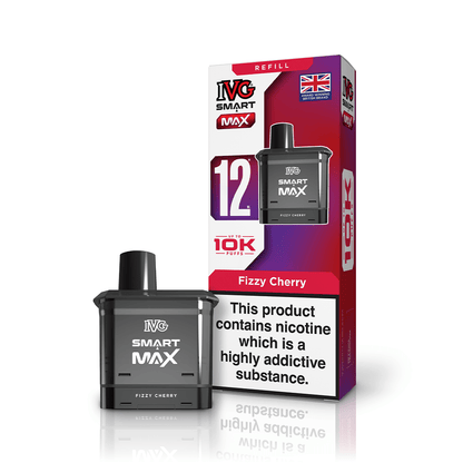 IVG Smart Max 10K Prefilled Pods 10mg | £5 - Avalanche Vapes Fizzy CherryPOD 10mg