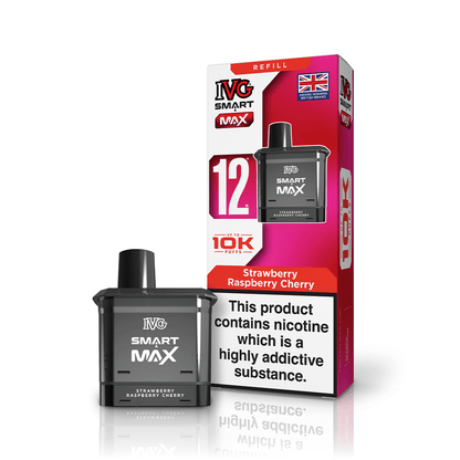 IVG Smart Max 10K Prefilled Pods 10mg | £5 - Avalanche Vapes Strawberry Raspberry CherryPOD 10mg