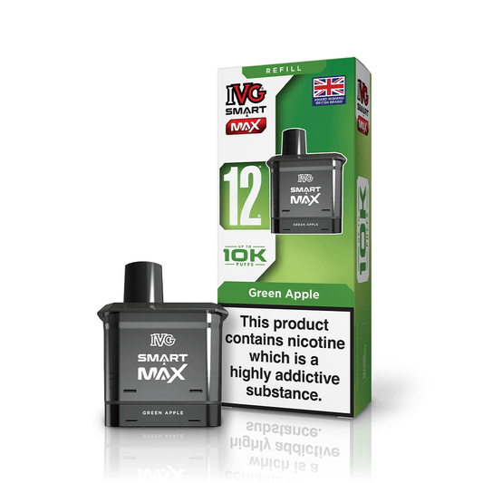 IVG Smart Max 10K Prefilled Pods 20mg | £5 - Avalanche Vapes Green ApplePOD 20mg