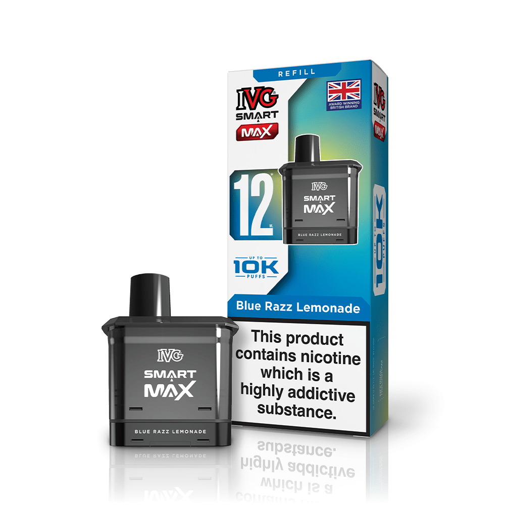 IVG Smart Max 10K Prefilled Pods 20mg | £5 - Avalanche Vapes Blue Razz LemonadePOD 20mg