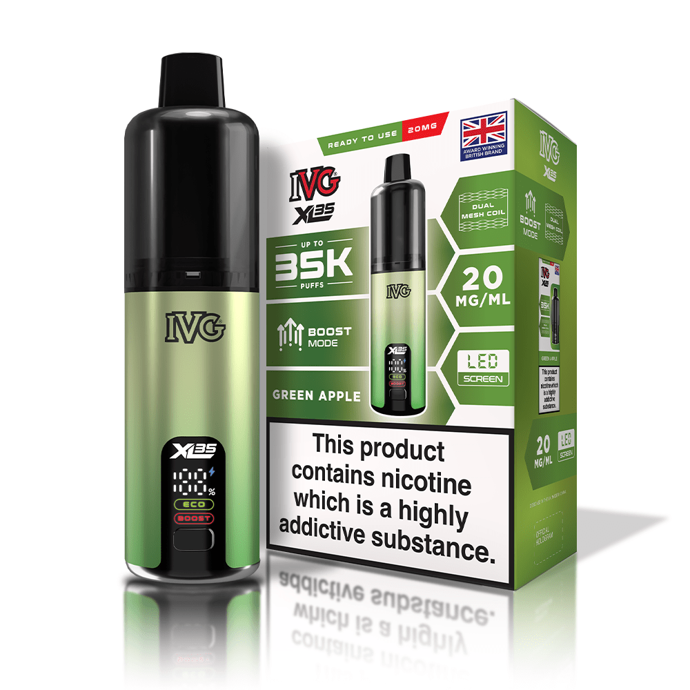 IVG XL35 Prefilled Kit | £10 - Avalanche Vapes Green AppleKIT