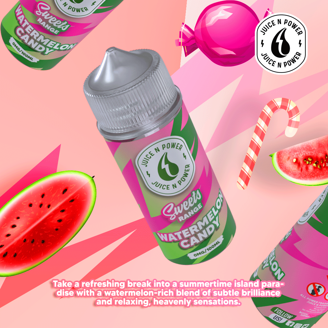 Juice N Power 70/30 | 100ml + 2 Nics | £5 - Avalanche Vapes Watermelon Candy
