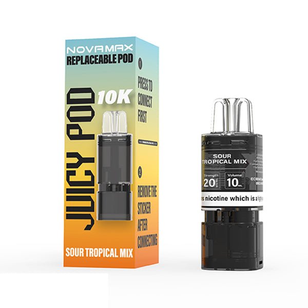 Juicy Pod NovaMax 10K Prefilled Pods | £5 - Avalanche Vapes Sour Tropical MixPODS