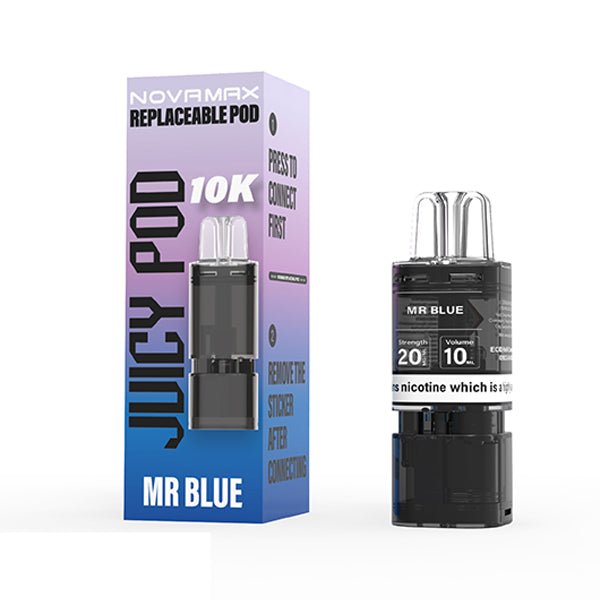Juicy Pod NovaMax 10K Prefilled Pods | £5 - Avalanche Vapes Mr BluePODS