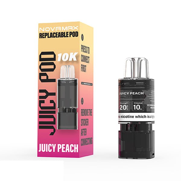 Juicy Pod NovaMax 10K Prefilled Pods | £5 - Avalanche Vapes Juicy PeachPODS