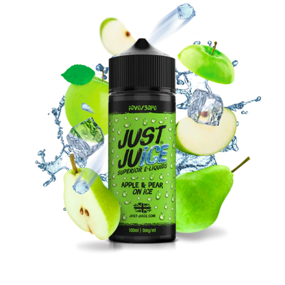 Just Juice 70/30 | 100ml + 2 Nics | £10 - Avalanche Vapes Apple and Pear Ice