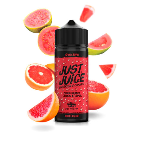 Just Juice 70/30 | 100ml + 2 Nics | £10 - Avalanche Vapes Blood Orange Citrus & Guava