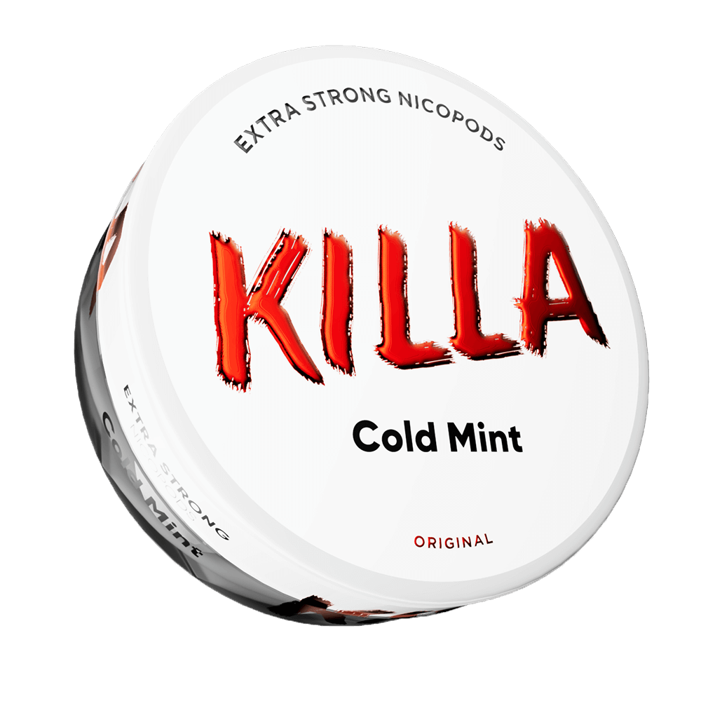 Killa Nicotine Pouches | 13.2mg | 5 Tins for £15 | £3.50 - Avalanche Vapes Cold Mint13.2mg