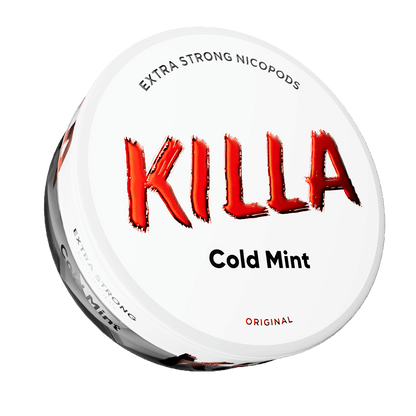 Killa Nicotine Pouches | 13.2mg | 5 Tins for £15 | £3.50 - Avalanche Vapes Cold Mint13.2mg