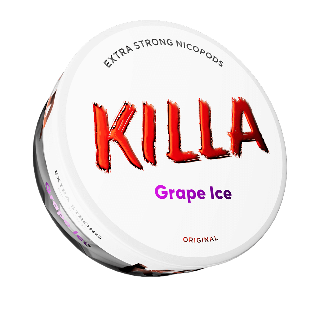 Killa Nicotine Pouches | 13.2mg | 5 Tins for £15 | £3.50 - Avalanche Vapes Grape Ice13.2mg