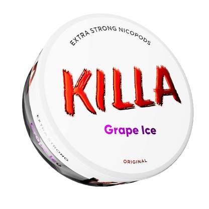 Killa Nicotine Pouches | 13.2mg | 5 Tins for £15 | £3.50 - Avalanche Vapes Grape Ice13.2mg