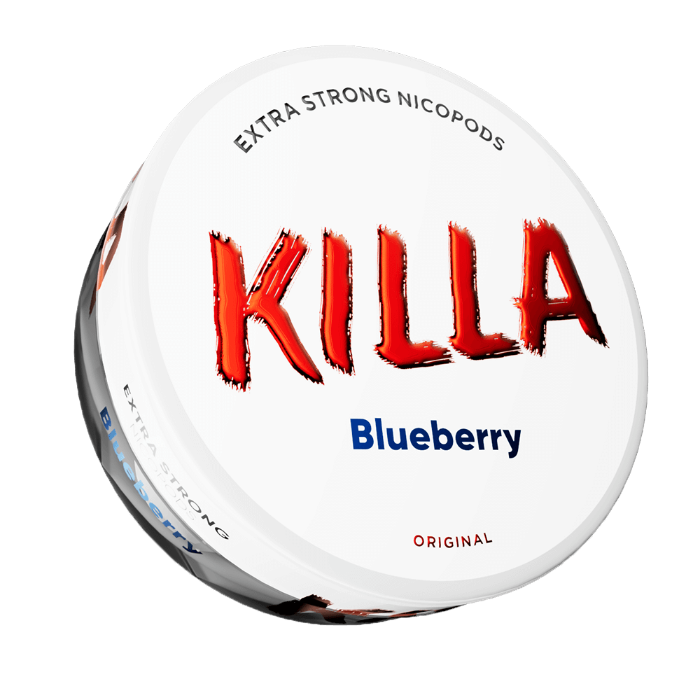 Killa Nicotine Pouches | 13.2mg | 5 Tins for £15 | £3.50 - Avalanche Vapes Blueberry13.2mg
