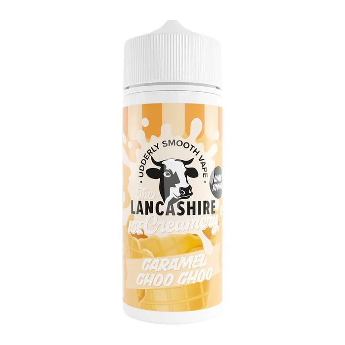 Lancashire Ice Creamery 70/30 | 100ml + 2 Nics | £10 - Avalanche Vapes Caramel Choo Choo