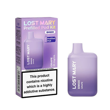 Lost Mary BM600 MINI Prefilled Kit | £3.50 - Avalanche Vapes GrapeKIT