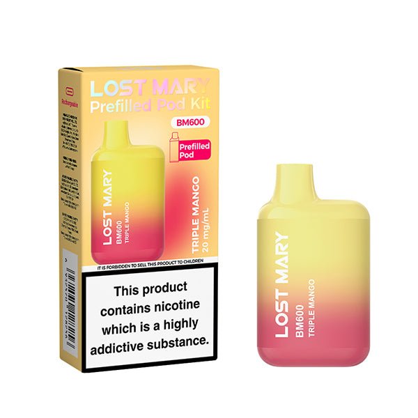 Lost Mary BM600 MINI Prefilled Kit | £3.50 - Avalanche Vapes Triple MangoKIT