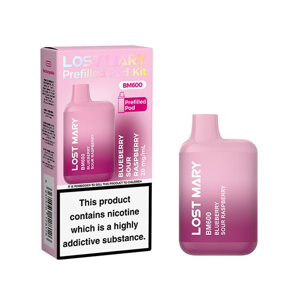 Lost Mary BM600 MINI Prefilled Kit | £3.50 - Avalanche Vapes Blueberry Sour RaspberryKIT