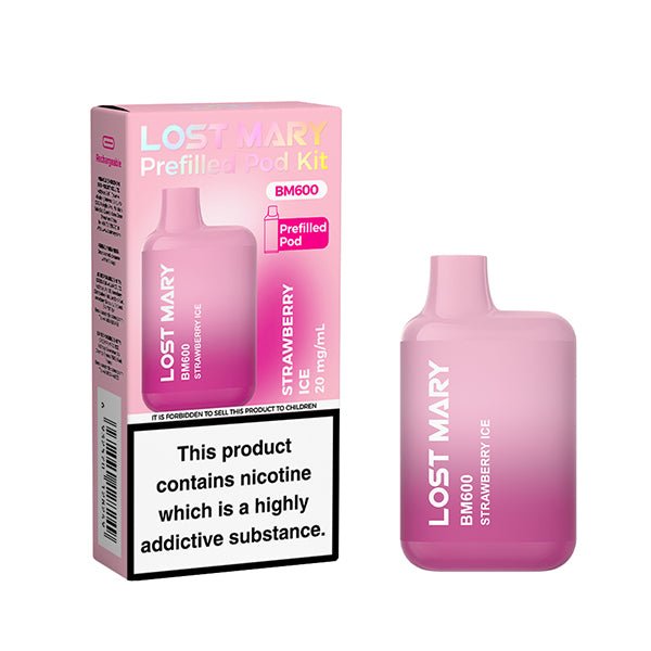 Lost Mary BM600 MINI Prefilled Kit | £3.50 - Avalanche Vapes Strawberry IceKIT