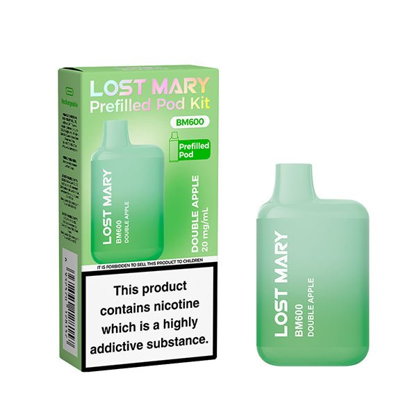 Lost Mary BM600 MINI Prefilled Kit | £3.50 - Avalanche Vapes Double AppleKIT