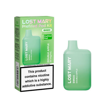 Lost Mary BM600 MINI Prefilled Kit | £3.50 - Avalanche Vapes Double AppleKIT