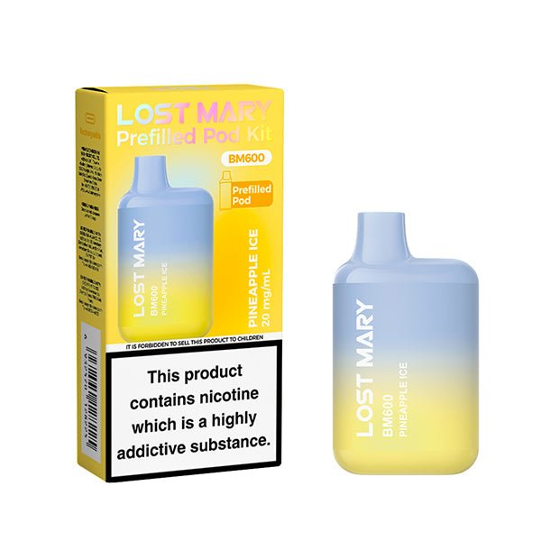Lost Mary BM600 MINI Prefilled Kit | £3.50 - Avalanche Vapes Pineapple IceKIT