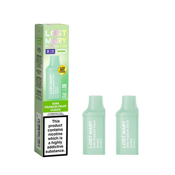 Lost Mary BM600 Mini Prefilled Pods | 10 for £32 | £4 - Avalanche Vapes Kiwi Passionfruit GuavaPODS