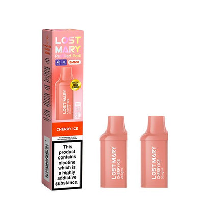 Lost Mary BM600 Mini Prefilled Pods | 10 for £32 | £4 - Avalanche Vapes Cherry IcePODS