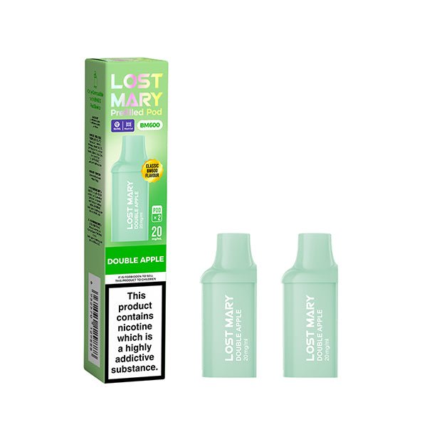 Lost Mary BM600 Mini Prefilled Pods | 10 for £32 | £4 - Avalanche Vapes Double ApplePODS