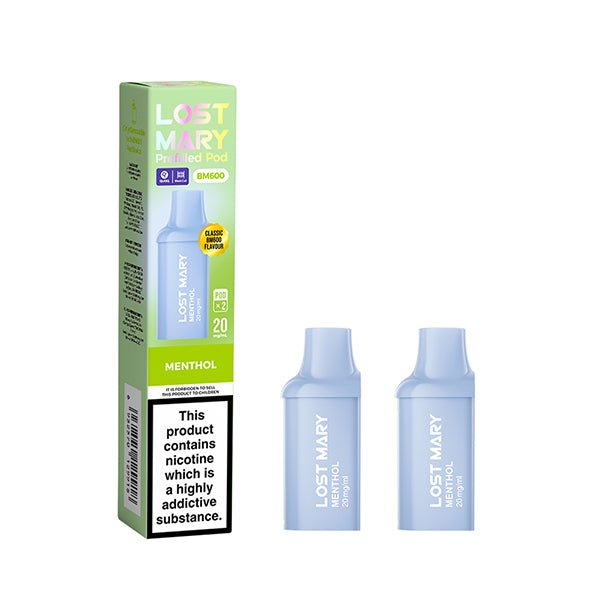 Lost Mary BM600 Mini Prefilled Pods | 10 for £32 | £4 - Avalanche Vapes MentholPODS