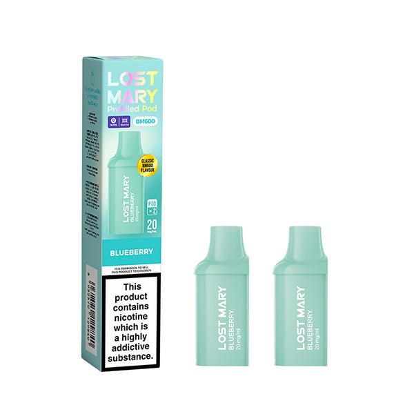 Lost Mary BM600 Mini Prefilled Pods | 10 for £32 | £4 - Avalanche Vapes BlueberryPODS
