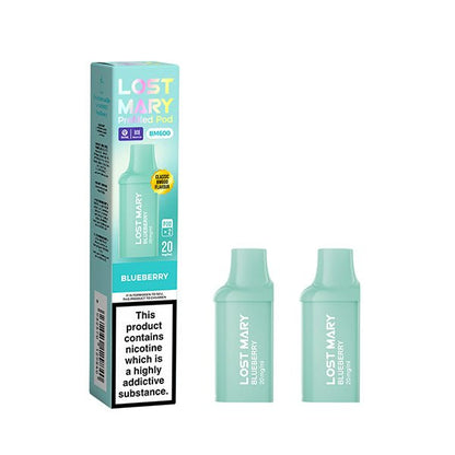 Lost Mary BM600 Mini Prefilled Pods | 10 for £32 | £4 - Avalanche Vapes BlueberryPODS