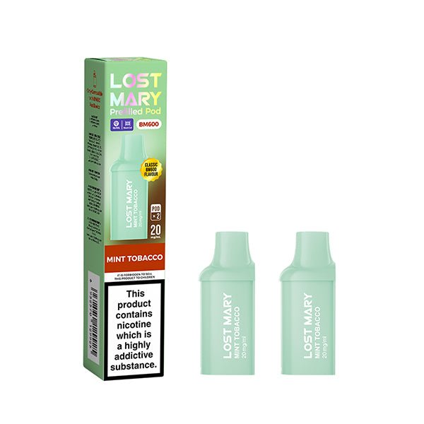 Lost Mary BM600 Mini Prefilled Pods | 10 for £32 | £4 - Avalanche Vapes MentholPODS