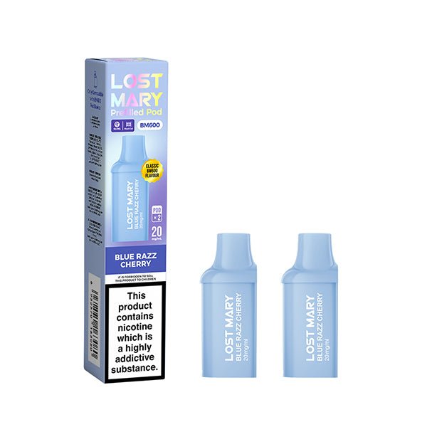 Lost Mary BM600 Mini Prefilled Pods | 10 for £32 | £4 - Avalanche Vapes Blue Razz IcePODS