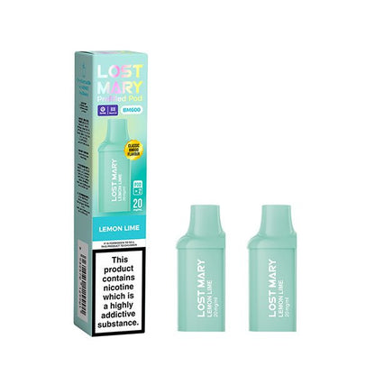 Lost Mary BM600 Mini Prefilled Pods | 10 for £32 | £4 - Avalanche Vapes Lemon LimePODS