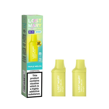 Lost Mary BM600 Mini Prefilled Pods | 10 for £32 | £4 - Avalanche Vapes Triple MelonPODS