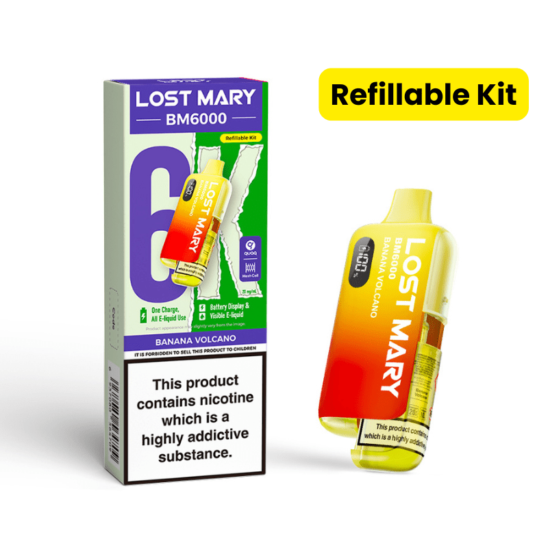 Lost Mary BM6000 Prefilled Kit | £7 - Avalanche Vapes Banana VolcanoKIT
